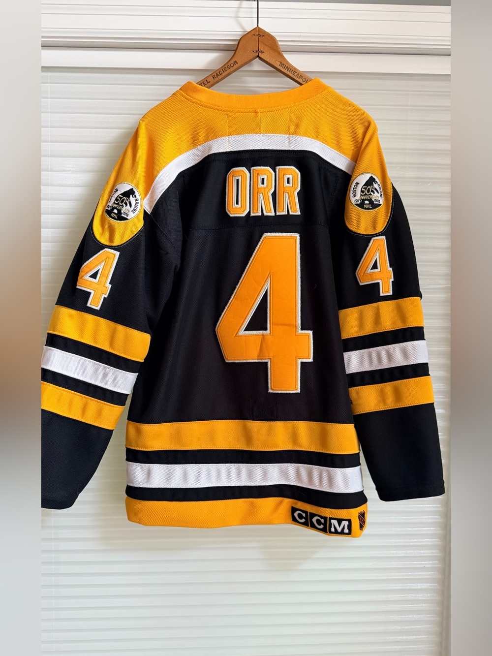 Sz 48 CCM Vintage Hockey Boston Bruins Bobby Orr #4 Jersey